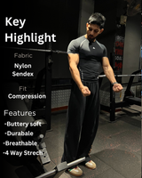 Core Compression T-Shirt Pack of 3 Black,White & Grey