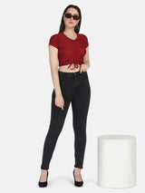 Ribbed Drawstring Top