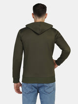 Lifestyle Solid Hooded Zipper (Olive)