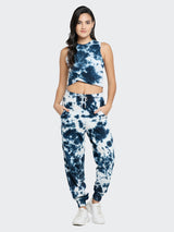 TIE DYE CO ORDS SET(JOGGER) - NAVY