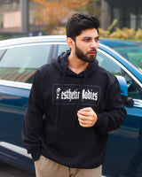 Men's Black Printed Hoodie