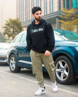 Men's Black Printed Hoodie