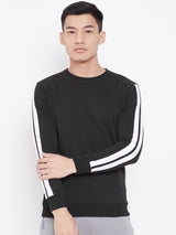 Men's Side Tap Sweatshirt- Black
