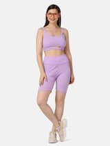 WOMEN'S BIKER CO ORDS-LAVENDER