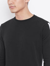 Men's Side Tap Sweatshirt- Black