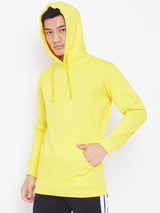 Solid Hoodie Jacket- Yellow