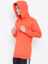Solid Hoodie Jacket- Orange