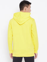 Solid Hoodie Jacket- Yellow