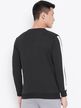 Men's Side Tap Sweatshirt- Black
