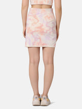 WOMEN'S MULTI  COLOR SLIT SKIRT