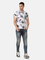 MEN'S TIE DYE T-SHIRT BLACK & WHITE