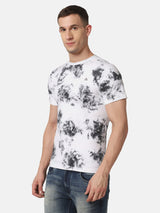 MEN'S TIE DYE T-SHIRT BLACK & WHITE