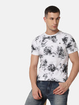 MEN'S TIE DYE T-SHIRT BLACK & WHITE