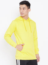 Solid Hoodie Jacket- Yellow