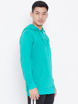 Solid Hoodie Jacket - Sea Green