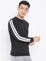 Men's Side Tap Sweatshirt- Black