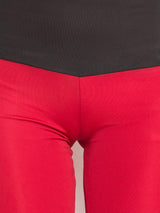 Women’s Solid Legging (Red)
