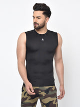 Men's Sleevless Tee- Black