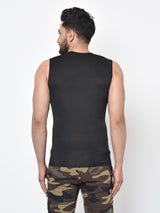Men's Sleevless Tee- Black