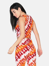 WOMEN'S LONGLINE SPORT'S BRA RED/ORANGE