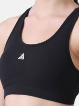 WOMEN'S SNUG FIT SPORTS BRA- BLACK