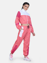 Women Retro Track Suit- Pink