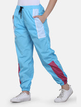 Women's Retro Track Pant- Sky Blue