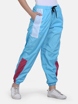 Women's Retro Track Pant- Sky Blue