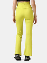 WOMEN'S FLARED PANT-YELLOW