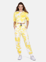 TIE DYE CO ORDS SET(JOGGER) -YELLOW