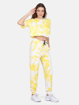 TIE DYE CO ORDS SET(JOGGER) -YELLOW
