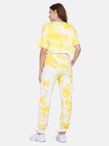 TIE DYE CO ORDS SET(JOGGER) -YELLOW