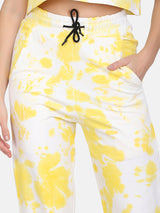 TIE DYE CO ORDS SET(JOGGER) -YELLOW