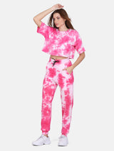 TIE DYE CO ORDS SET(JOGGER) -PINK