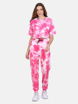 TIE DYE CO ORDS SET(JOGGER) -PINK