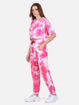 TIE DYE CO ORDS SET(JOGGER) -PINK