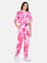 TIE DYE CO ORDS SET(JOGGER) -PINK