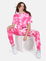 TIE DYE CO ORDS SET(JOGGER) -PINK