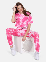TIE DYE CO ORDS SET(JOGGER) -PINK