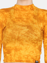 Women's High Neck Top- YELLOW