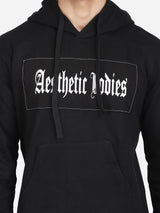 Men's Black Printed Hoodie