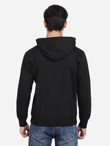 Men's Black Printed Hoodie