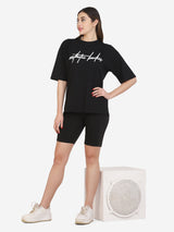 Women Oversized T-shirt (Black)