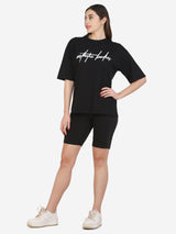 Women Oversized T-shirt (Black)
