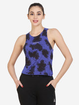 Tie Dye Active Wear Top (Blue)