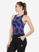 Tie Dye Active Wear Top (Blue)