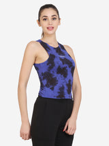 Tie Dye Active Wear Top (Blue)