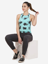 Tie Dye Active Wear Top (Sky Blue)