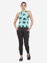 Tie Dye Active Wear Top (Sky Blue)