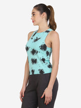 Tie Dye Active Wear Top (Sky Blue)